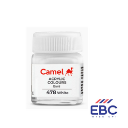 CAMEL ACRYLIC COLOUR - 478 WHITE 15ML